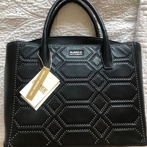 Aimee Kestenberg black studded 33rd large satchel